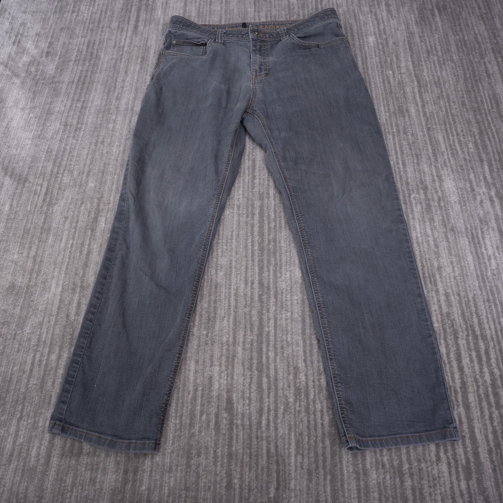 Prana Bridger Slim Fit Jeans Mens 34x30 Gray Organic Cotton Stretch Denim